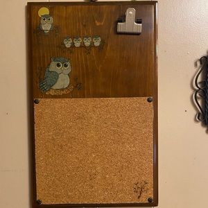 Vintage Wall Reminder with Cork Board